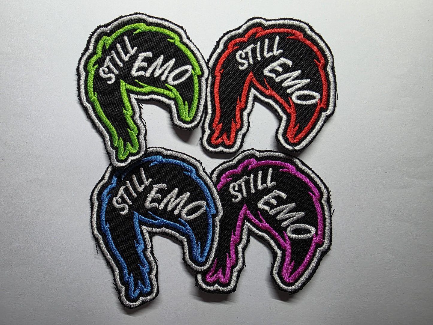 Still Emo Bangs Hair Embroidered Patch