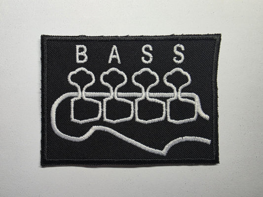 Bass Guitar Embroidered Patch 4-String Bassist