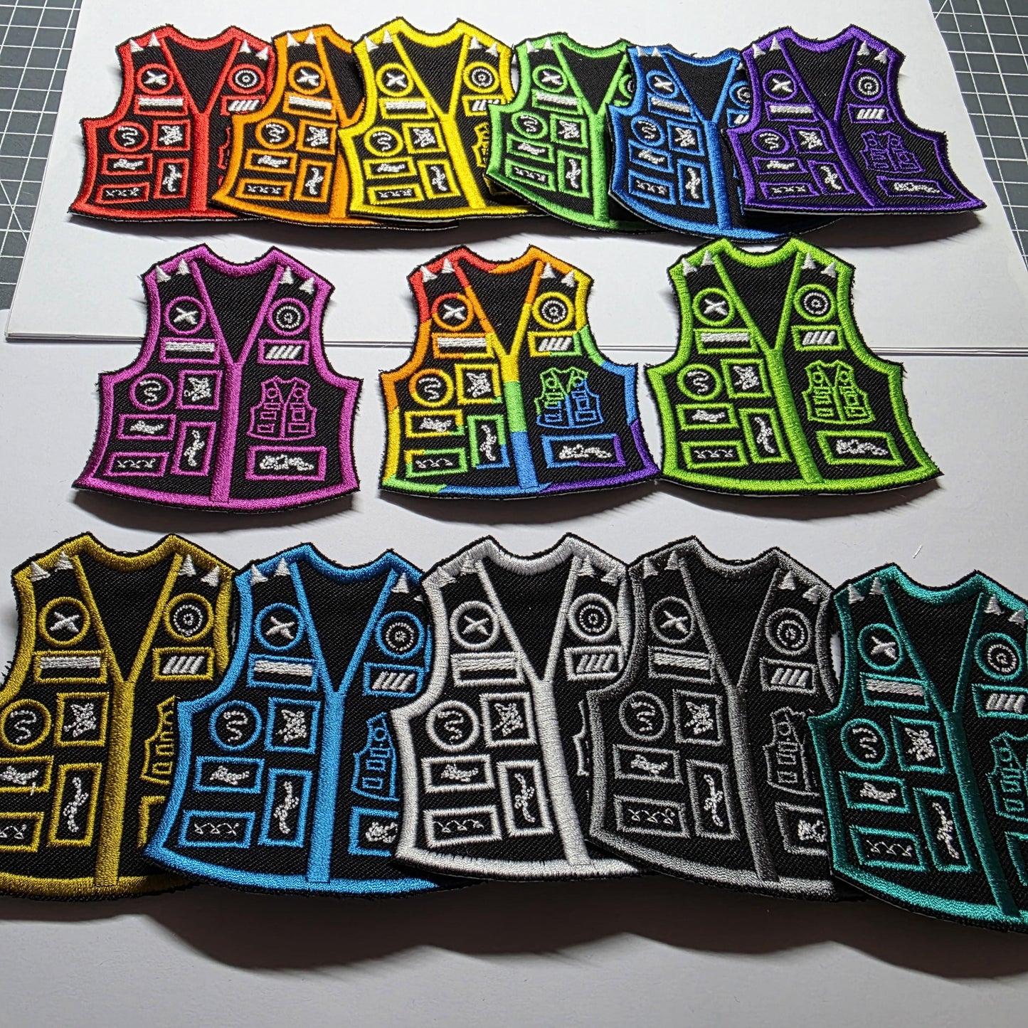 Battle Jacket Meme Patches Embroidered  Mini Battle Vest Funny Patches Vestception