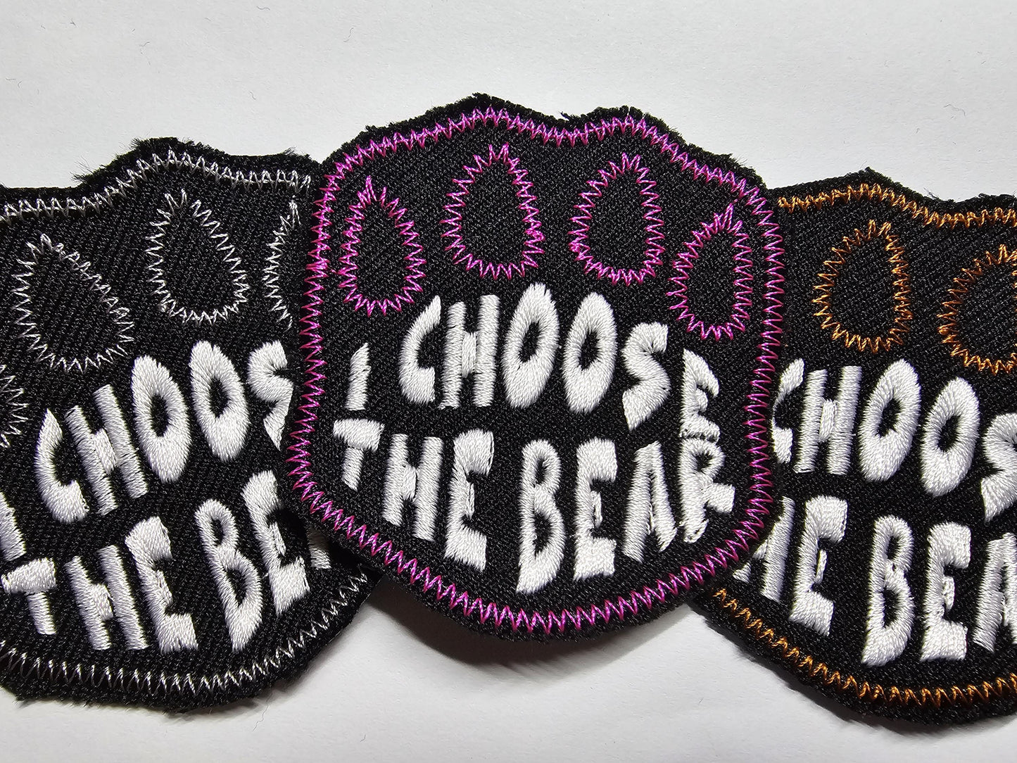 I Choose The Bear Embroidered Patch Patriarchy Feminist Women Safe