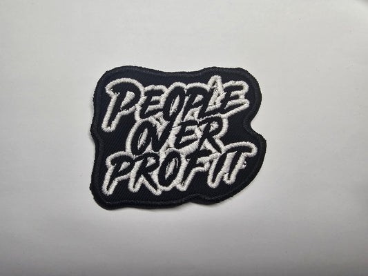 People Over Profit Embroidered Patch Liberal Politics Left-wing