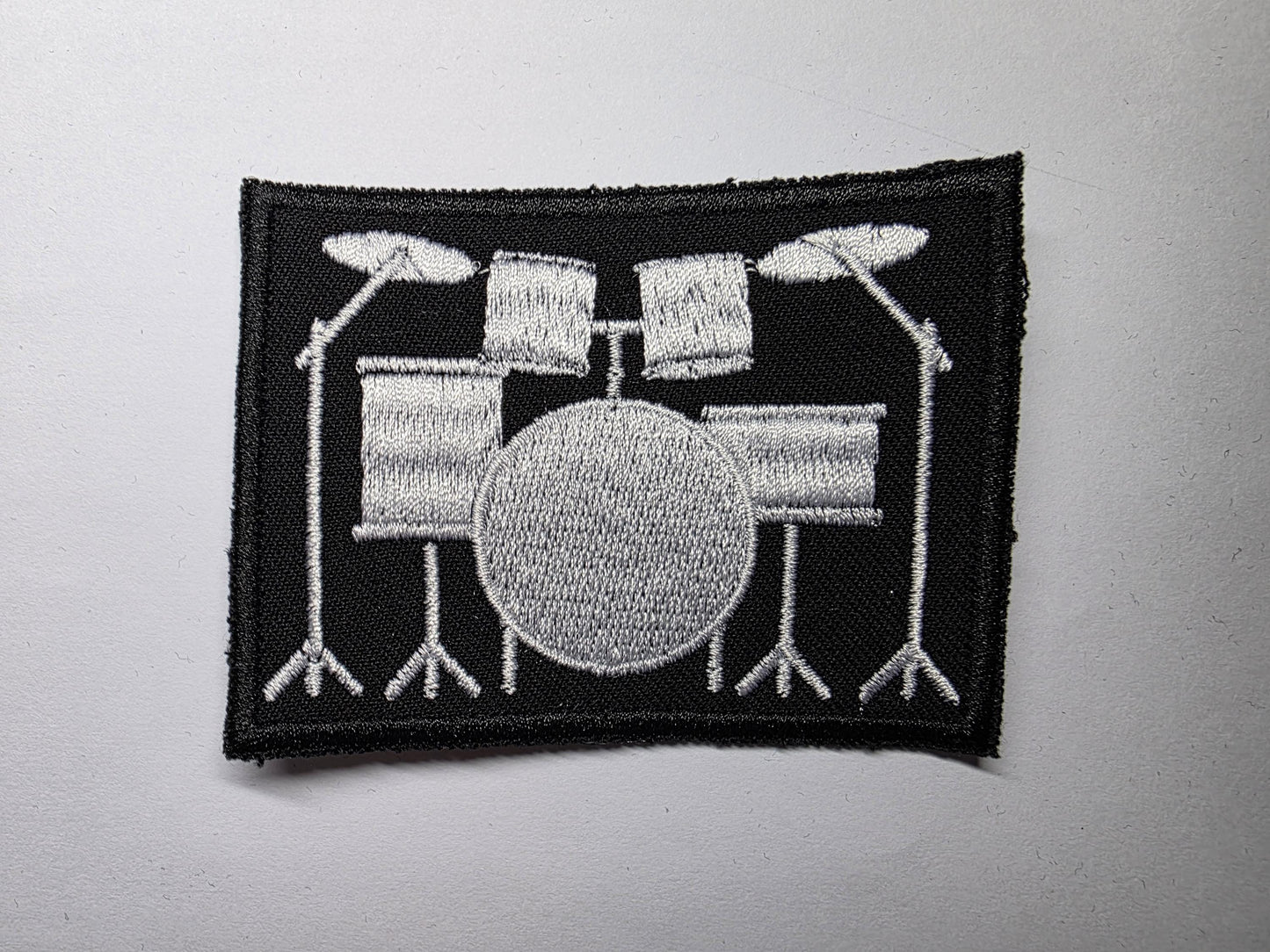 Drum Kits Embroidered Patch Live Music Fans For Drummer Metalheads and Punks