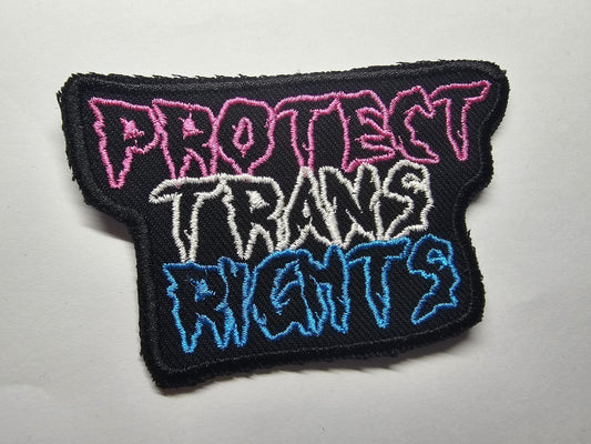 Protect Trans Rights Metal Embroidered Patch
