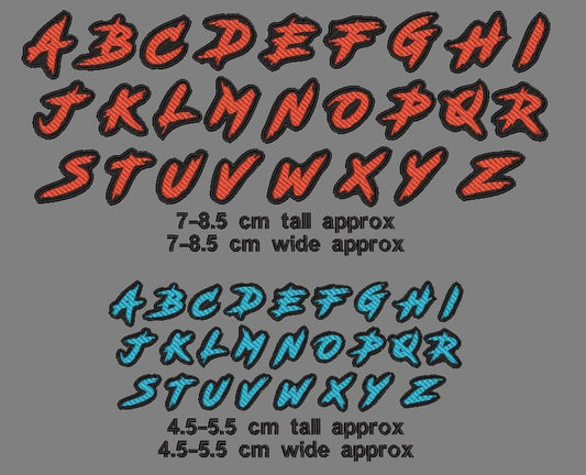 Cyber Synth Punk Letters - Two sizes, 5 Colours