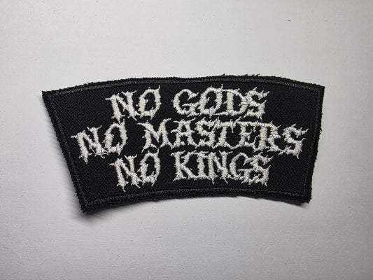 No Gods No Masters No Kings Embroidered Patch Politics Leftist