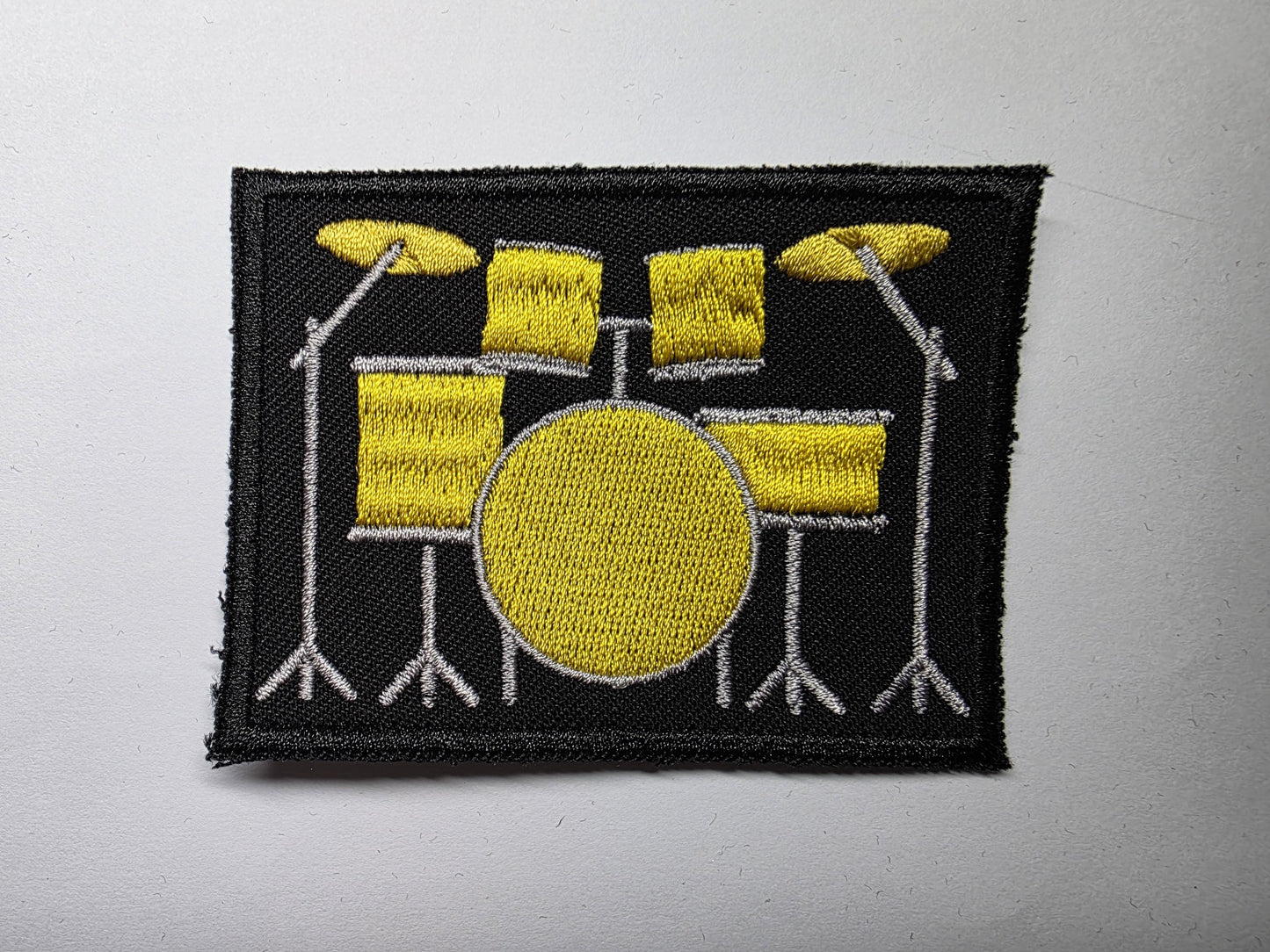 Drum Kits Embroidered Patch Live Music Fans For Drummer Metalheads and Punks