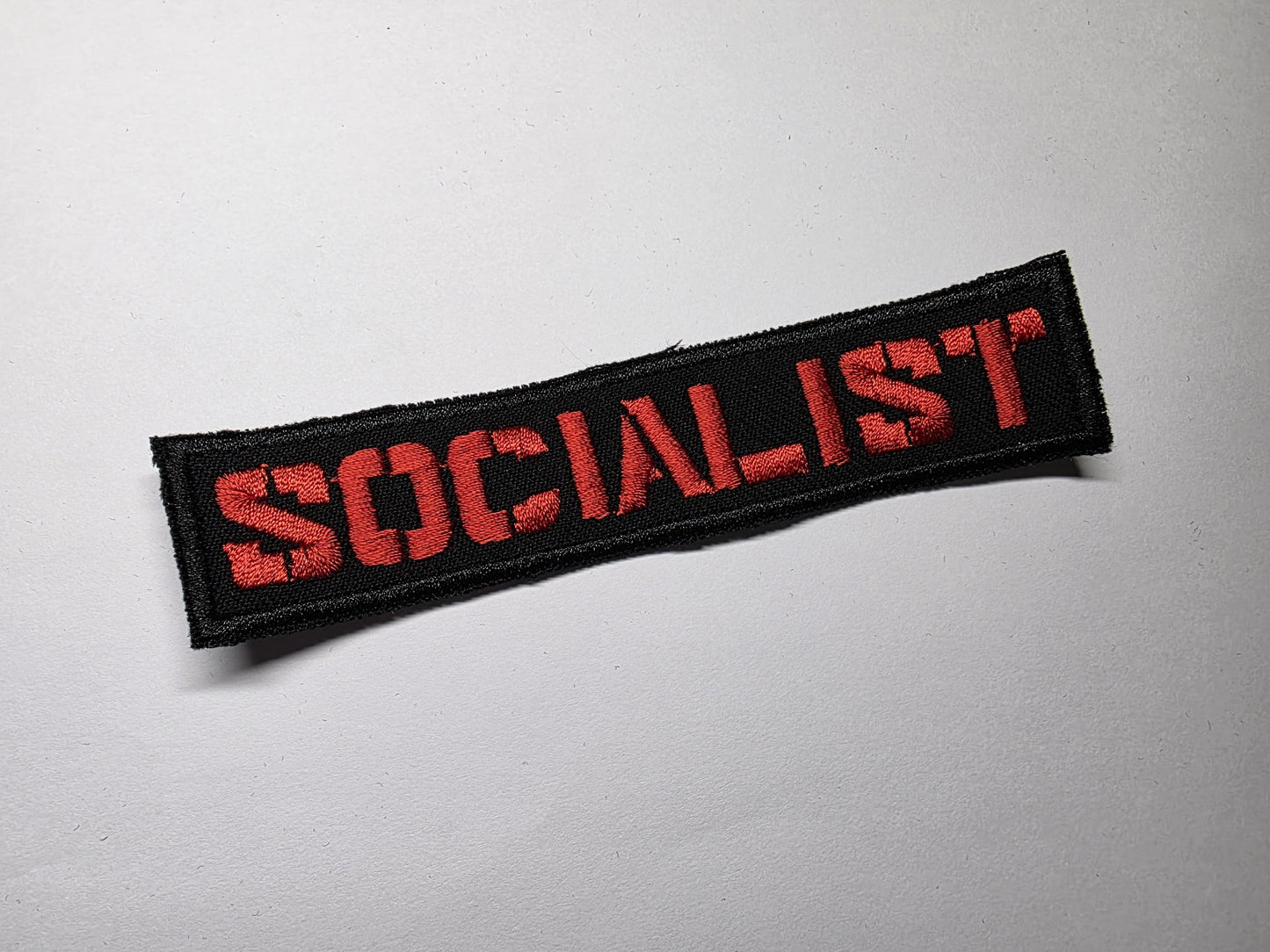 Socialist Red Stencil Military Anti-Hate Embroidered Patch