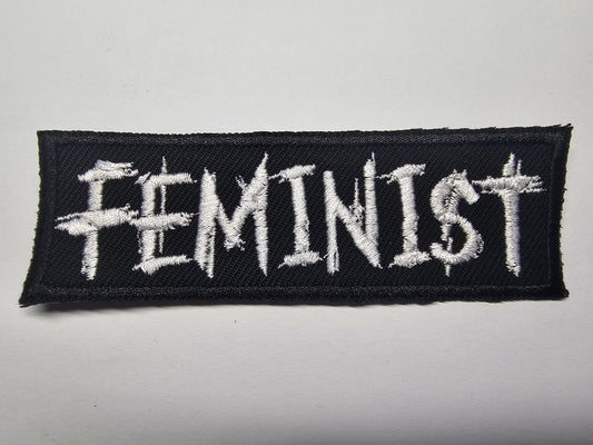 Feminist Embroidered Patch Goth and Metal Style
