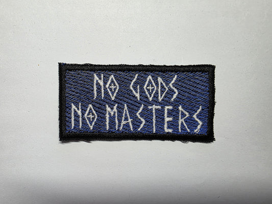 No Gods No Masters Death Metal Anti-Hate Embroidered Patch
