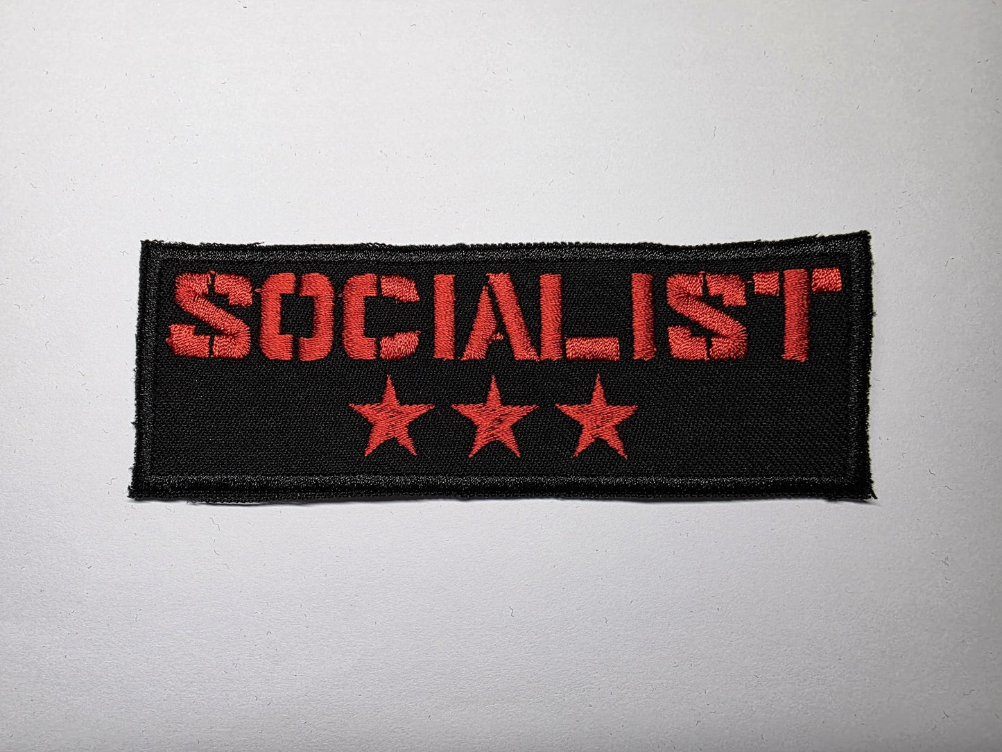 Socialist Red Stencil Military Anti-Hate Embroidered Patch