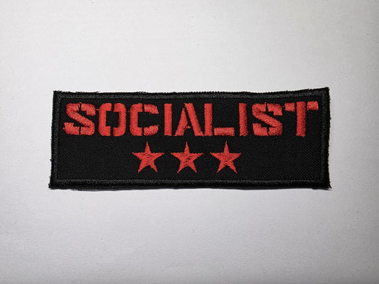 Socialist Red Stencil Military Anti-Hate Embroidered Patch
