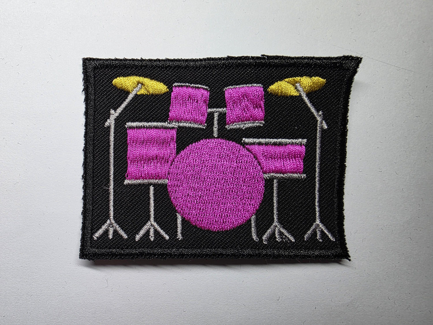Drum Kits Embroidered Patch Live Music Fans For Drummer Metalheads and Punks