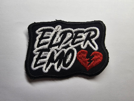 Elder Emo Kid Embroidered Patch Pop Punk Metalcore 00s Culture Throwback