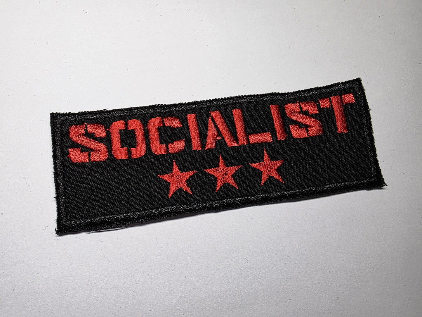 Socialist Red Stencil Military Anti-Hate Embroidered Patch