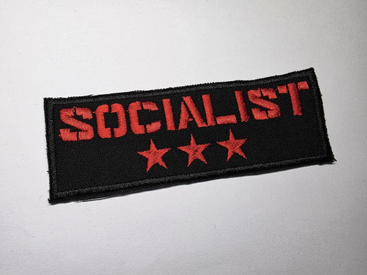 Socialist Red Stencil Military Anti-Hate Embroidered Patch
