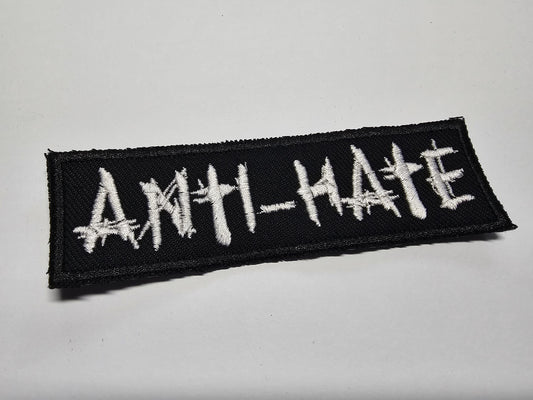 Anti Hate Metal Embroidered Patch