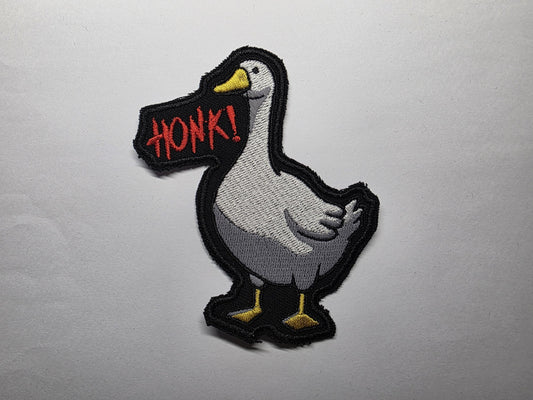 HONK! Chaotic Goose Embroidered Patch | Funny Meme Animal
