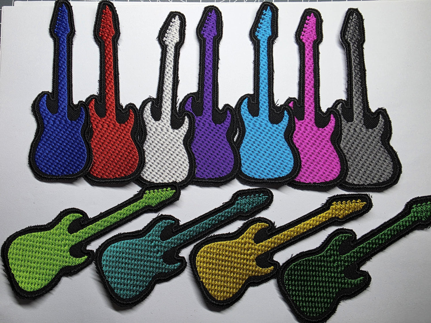 Guitars Embroidered Patch Live Music Fans Metalheads and Punks