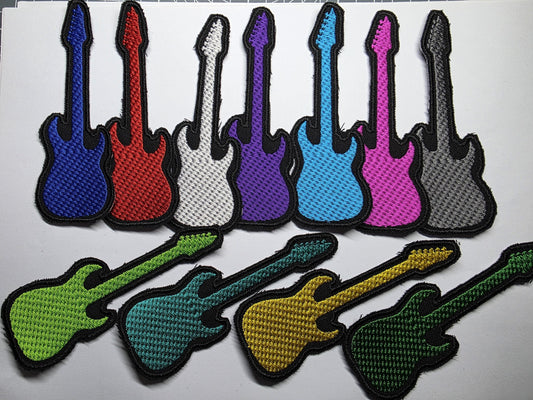 Guitars Embroidered Patch Live Music Fans Metalheads and Punks