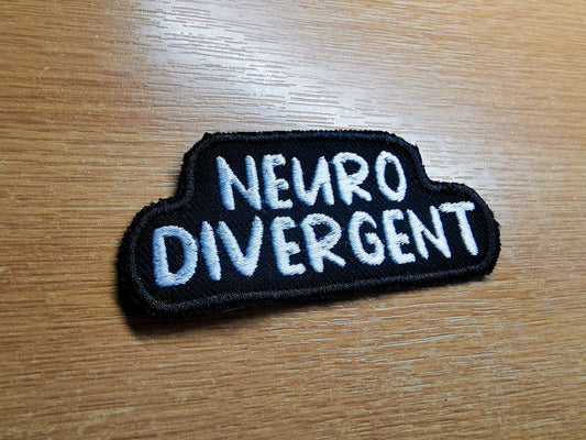 Neurodivergent Iron On Embroidered Patch Neurodiversity Personality