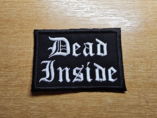 Dead Inside Emo Goth Metal Punk Embroidered Patch