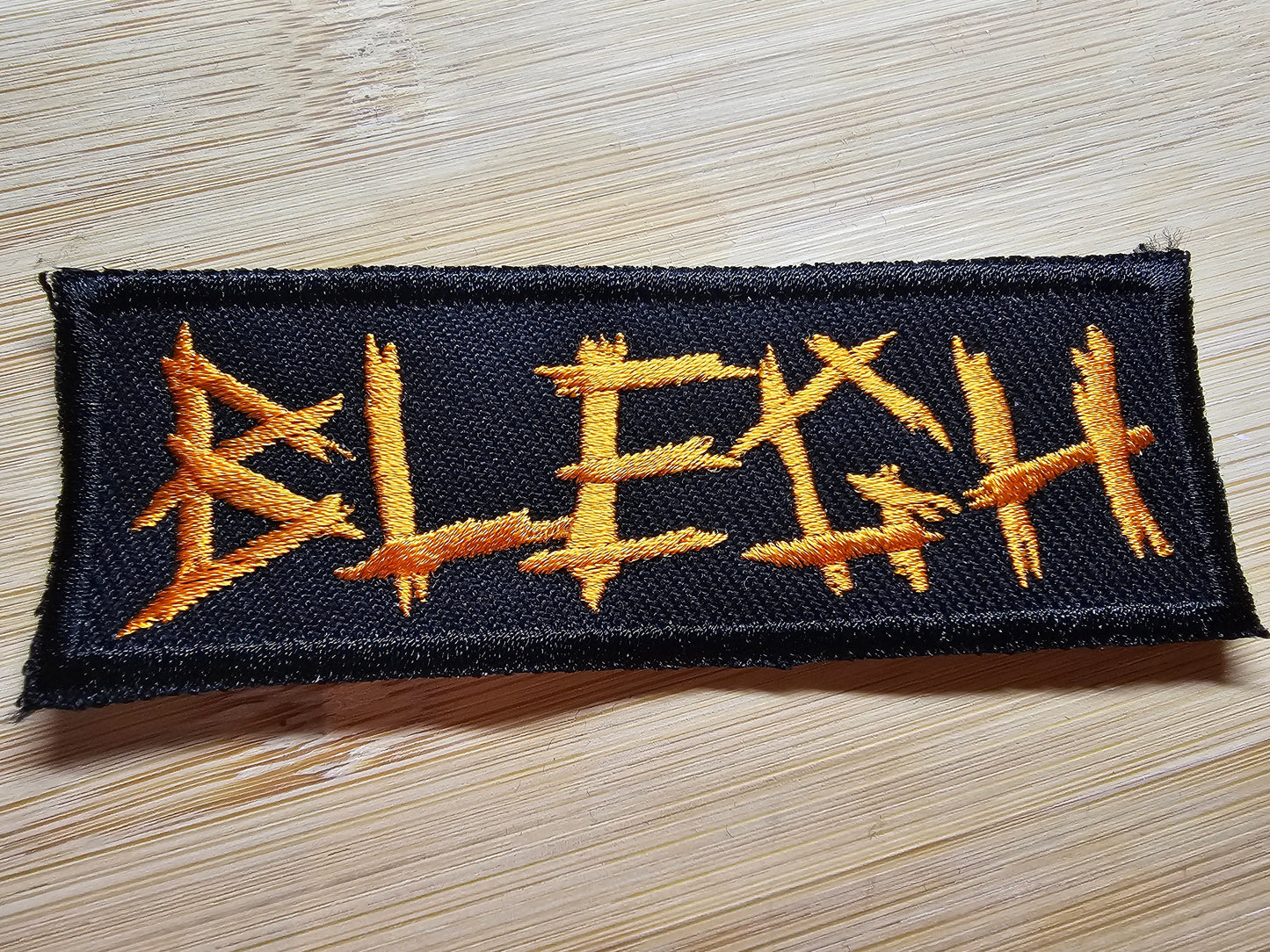 Blegh Metalcore Embroidered Patch Metal Breakdown Emo Copper Gold