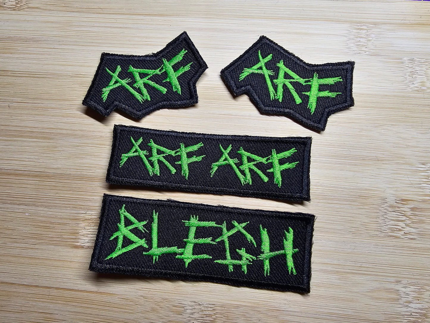 Arf Arf Blegh Metalcore Embroidered Patch Metal Breakdown Emo