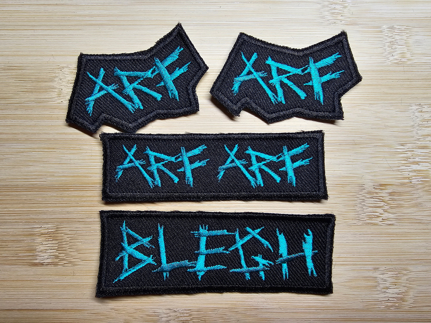 Arf Arf Blegh Metalcore Embroidered Patch Metal Breakdown Emo