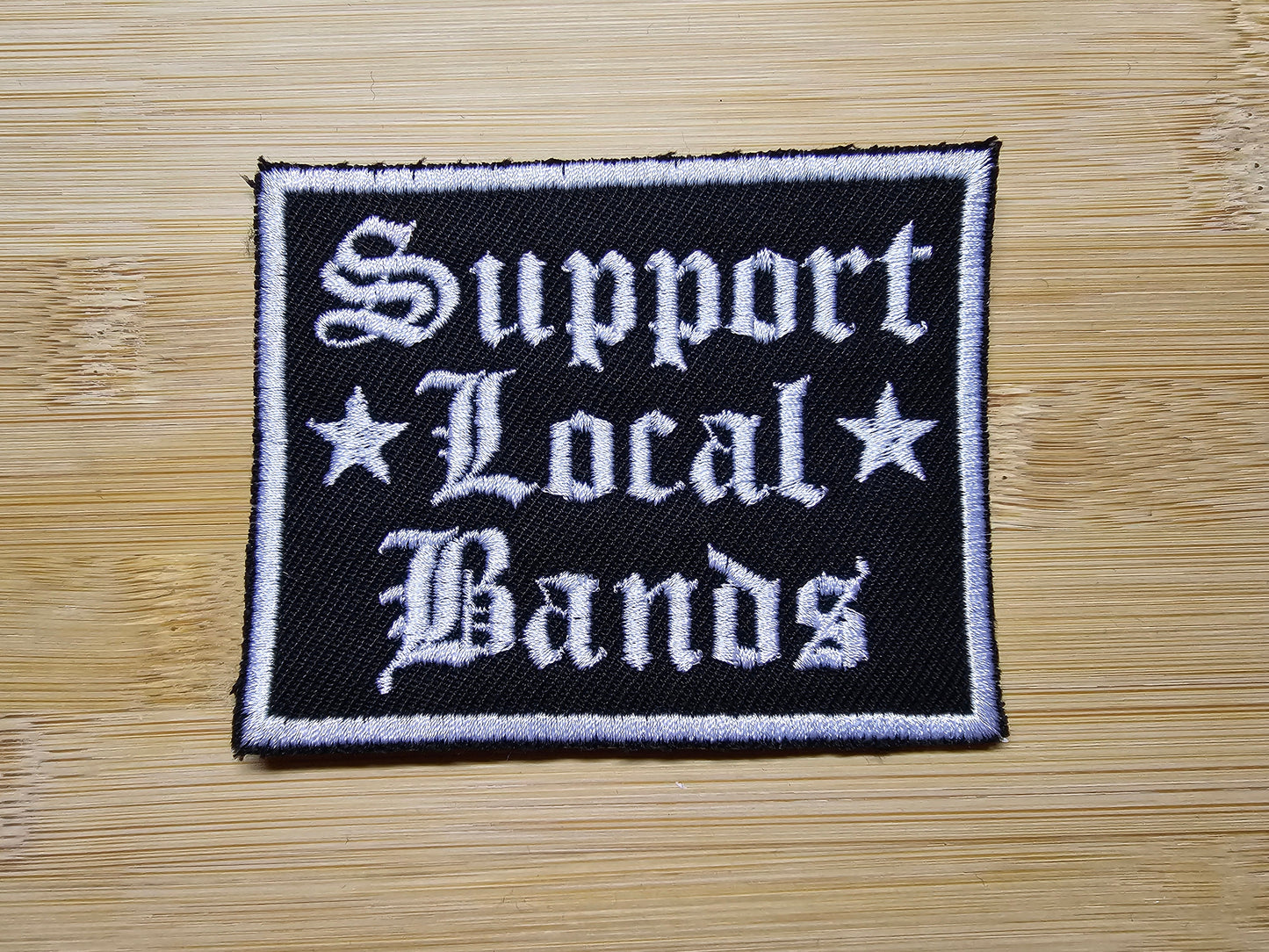 Support Local Bands Patch Old English Music Scene Badge Embroidered