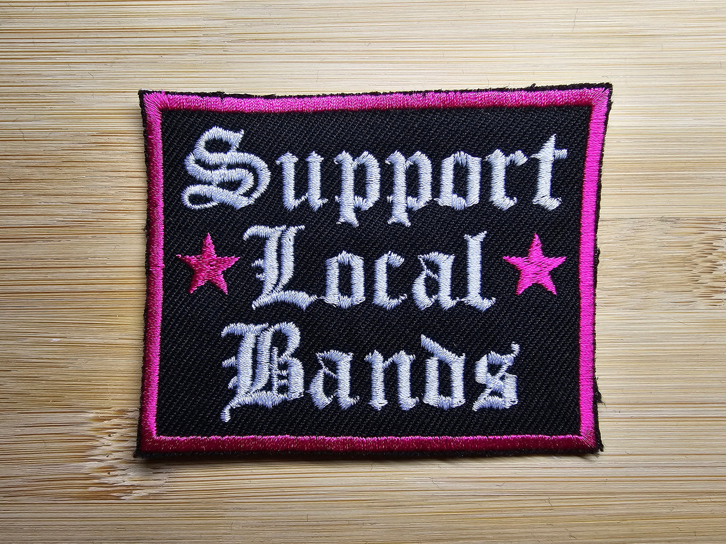 Support Local Bands Patch Old English Music Scene Badge Embroidered