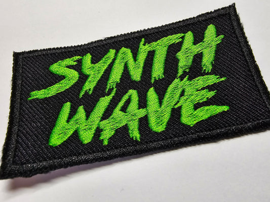 Synthwave Green Iron on Embroidered Patch carpenter brut Retro 80s Patch Darkwave Wall Decoration