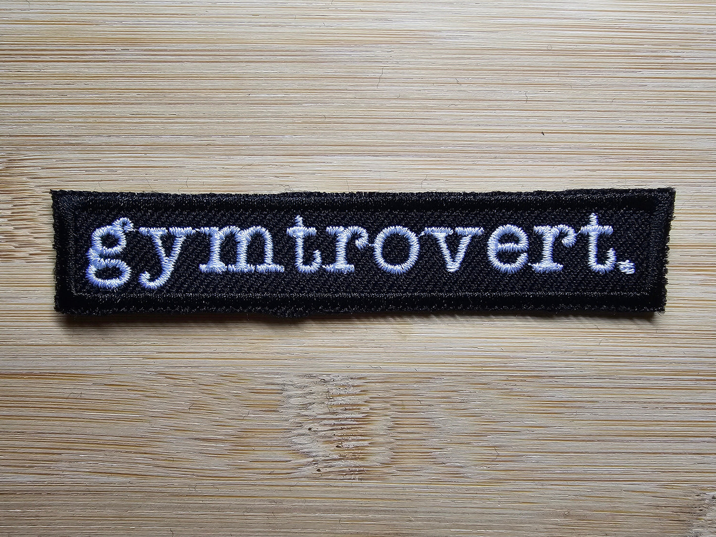 Funny Gym Patch Introvert Neurodivergent Fitness Embroidered Badge