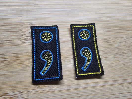 Semi Colon Patch TINY Gap filler for mental health awareness and solidarity