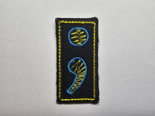 Semi Colon Patch TINY Gap filler for mental health awareness and solidarity