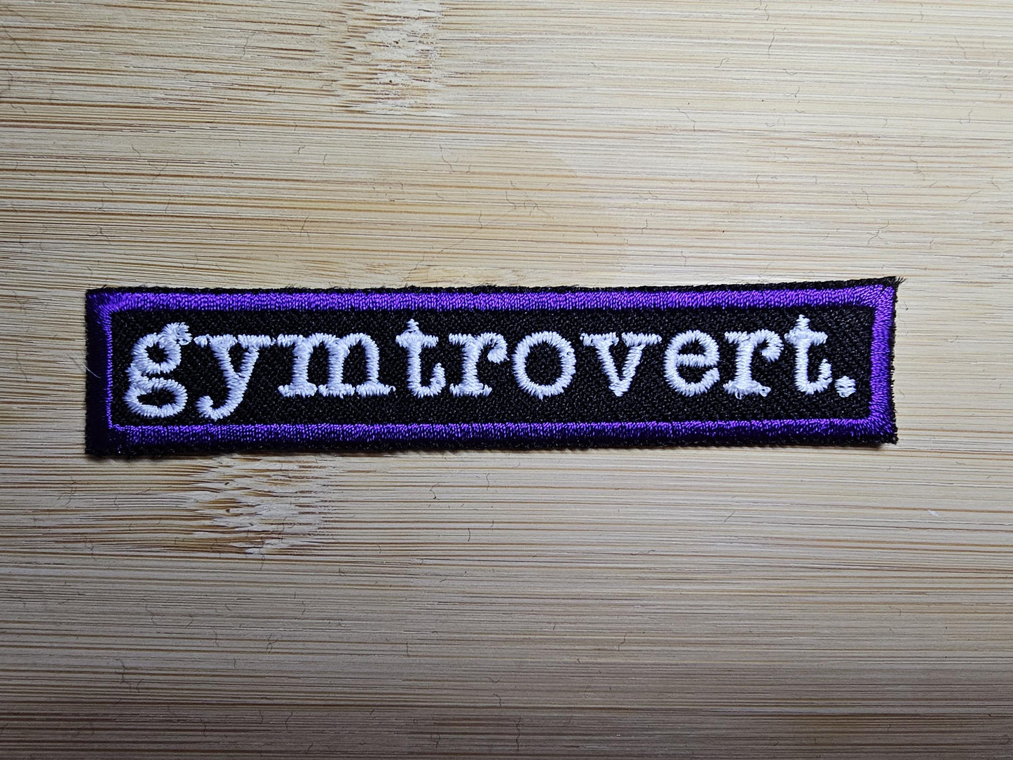 Funny Gym Patch Introvert Neurodivergent Fitness Embroidered Badge