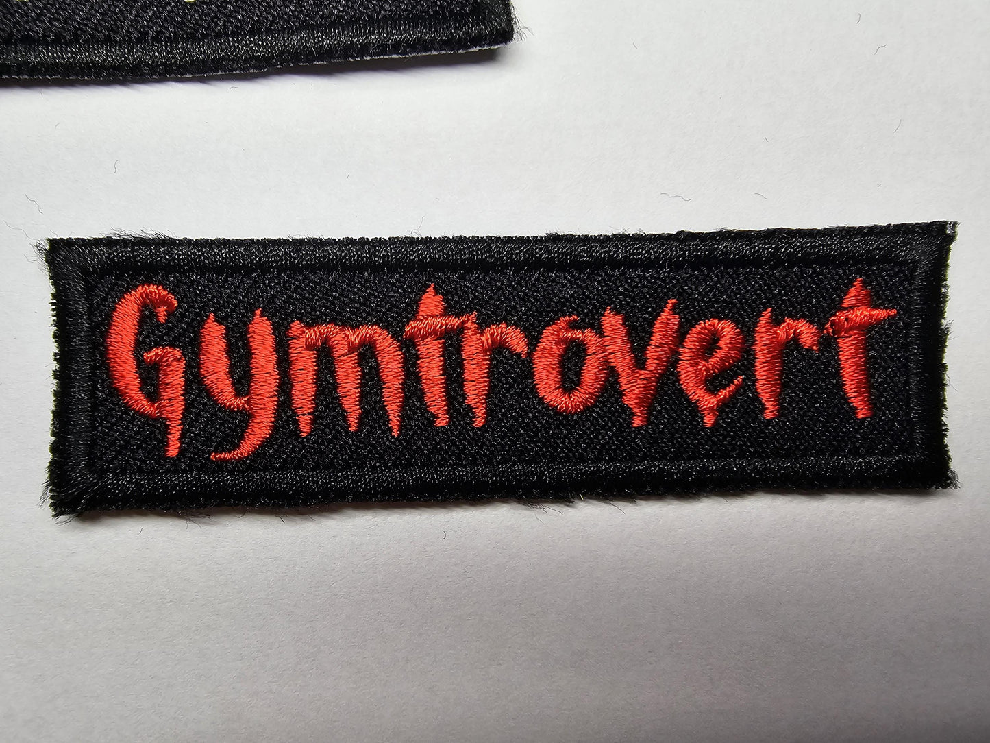 Funny Gymtrovert Gym Patch Introvert Neurodivergent Fitness Embroidered Badge