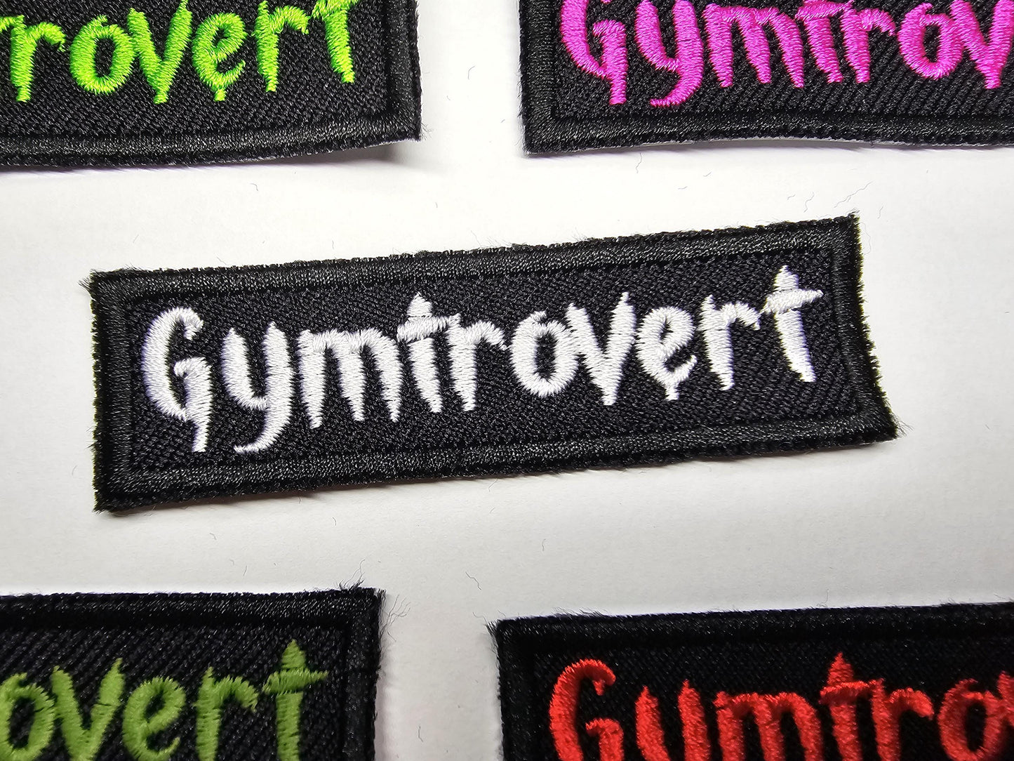 Funny Gymtrovert Gym Patch Introvert Neurodivergent Fitness Embroidered Badge