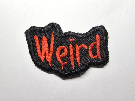 Weird Introvert Neurodiverse Embroidered Patch Gothic