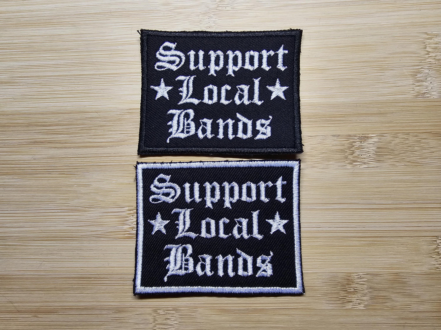 Support Local Bands Patch Old English Music Scene Badge Embroidered