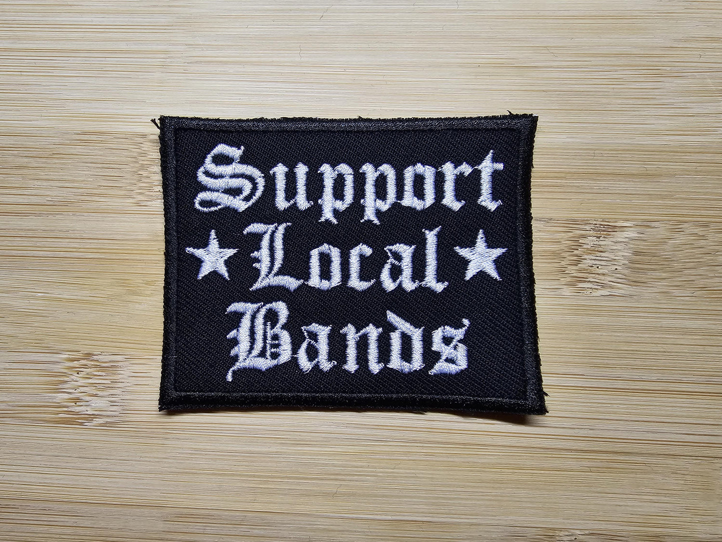 Support Local Bands Patch Old English Music Scene Badge Embroidered