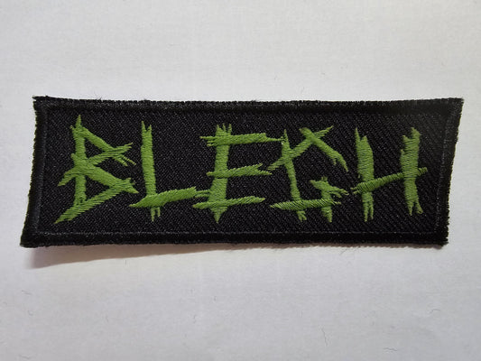 Blegh Metalcore Embroidered Patch Metal Breakdown Emo Military Green Matt