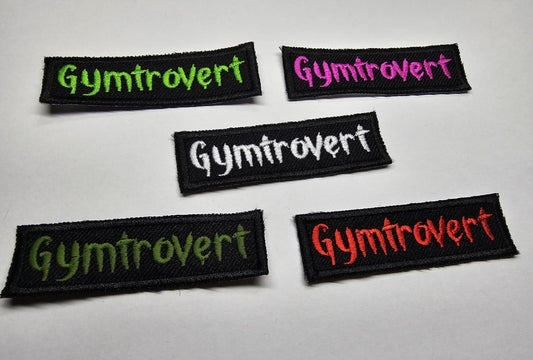 Funny Gymtrovert Gym Patch Introvert Neurodivergent Fitness Embroidered Badge