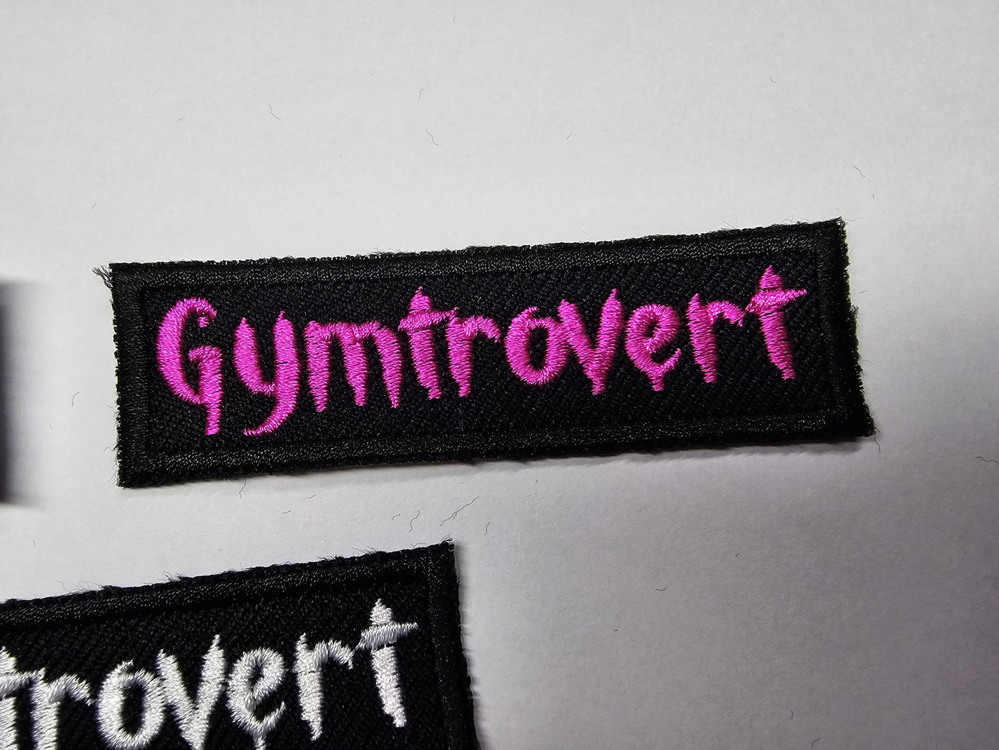 Funny Gymtrovert Gym Patch Introvert Neurodivergent Fitness Embroidered Badge