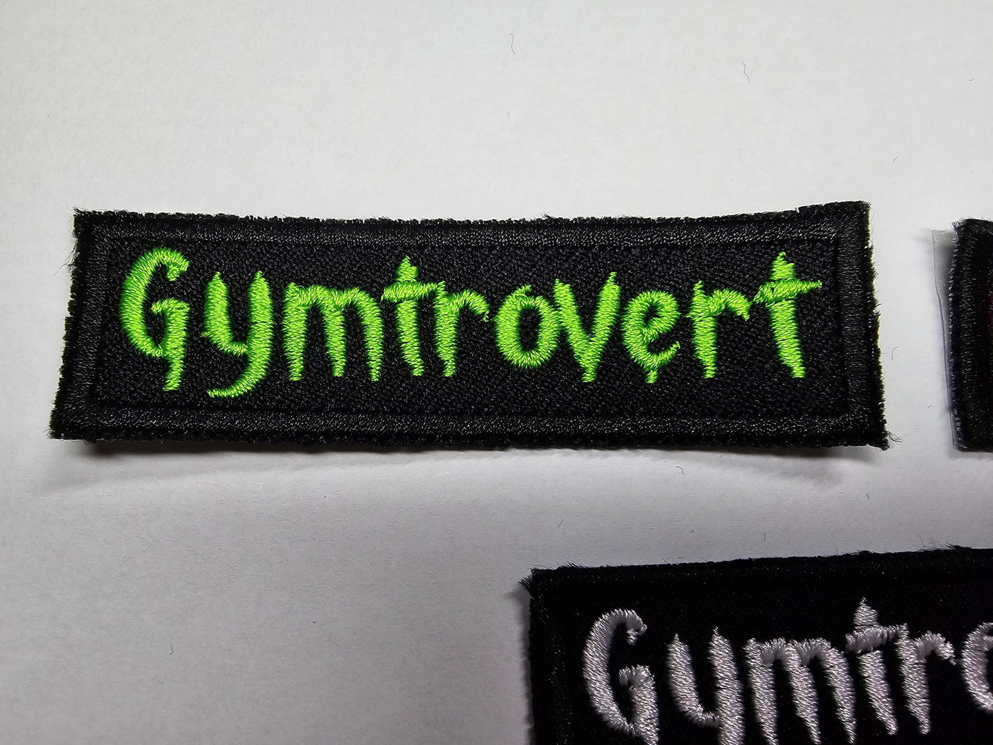 Funny Gymtrovert Gym Patch Introvert Neurodivergent Fitness Embroidered Badge