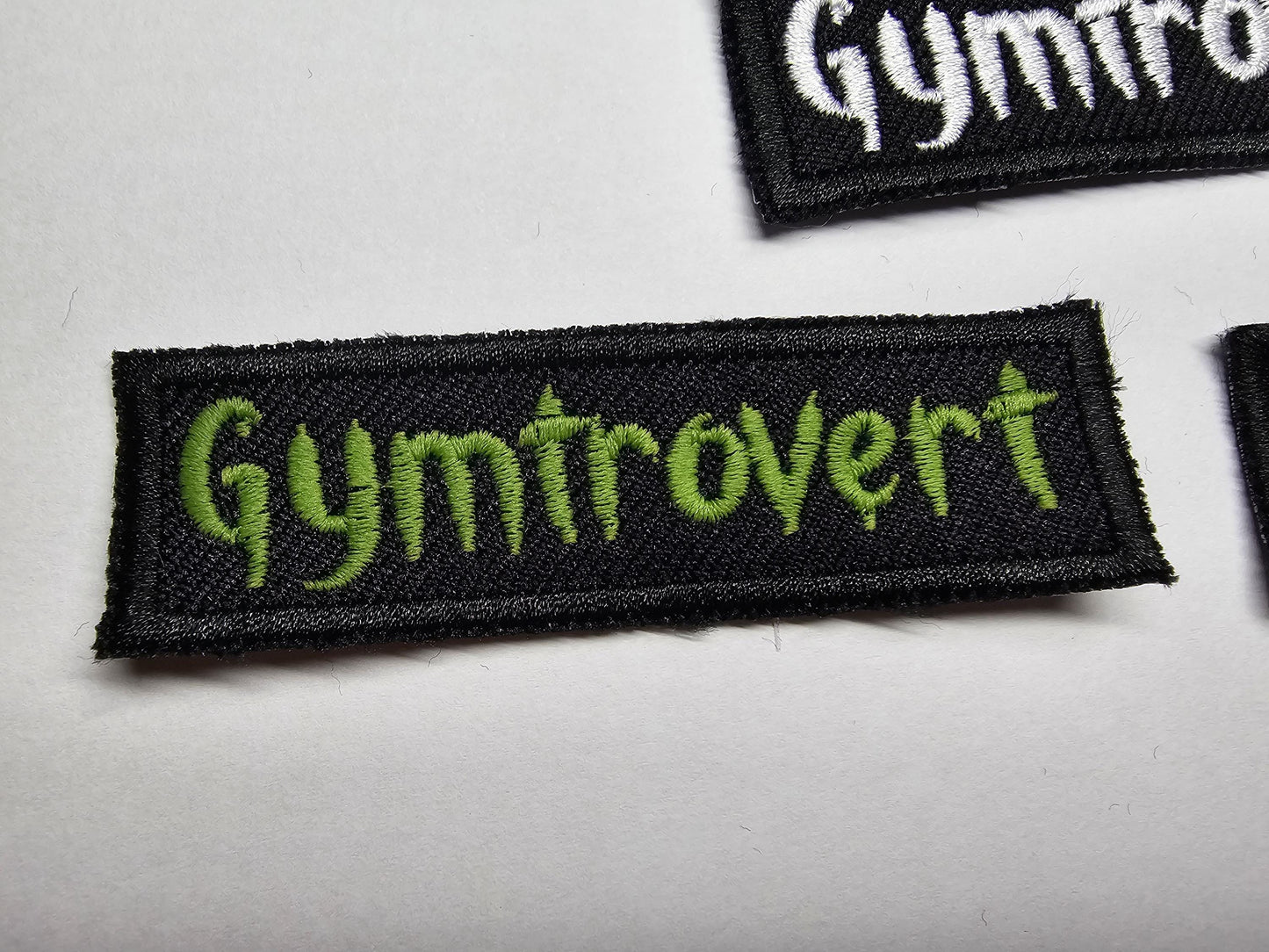 Funny Gymtrovert Gym Patch Introvert Neurodivergent Fitness Embroidered Badge