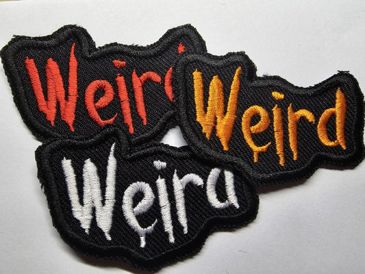 Weird Introvert Neurodiverse Embroidered Patch Gothic