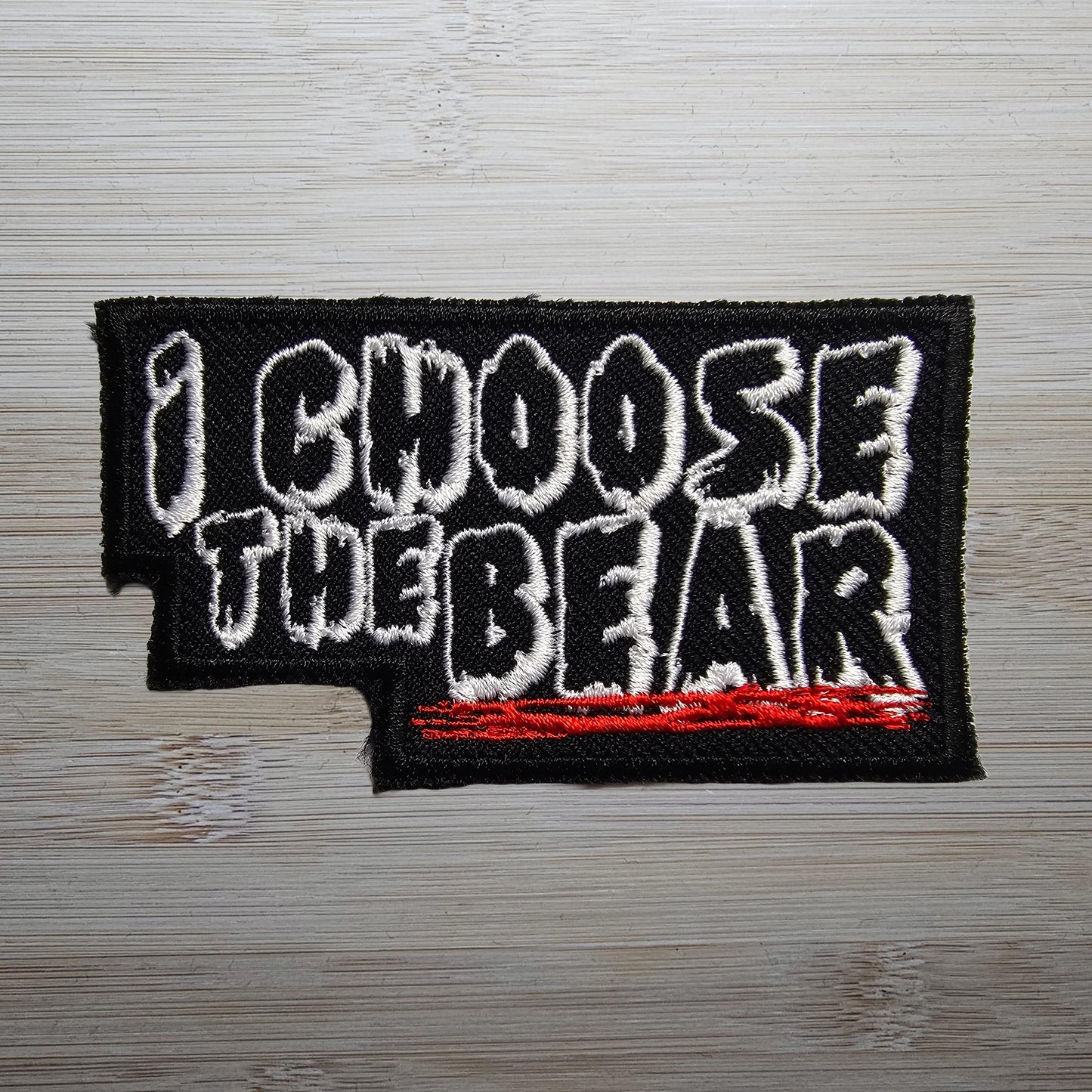 I Choose The Bear Embroidered Patch Patriarchy Feminist Women Safe