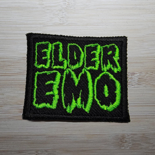 Elder Emo Kid Embroidered Patch Pop Punk Metalcore 00s Culture Throwback