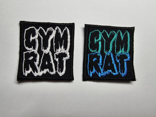 Gym Rat Embroidered Patch Gothic