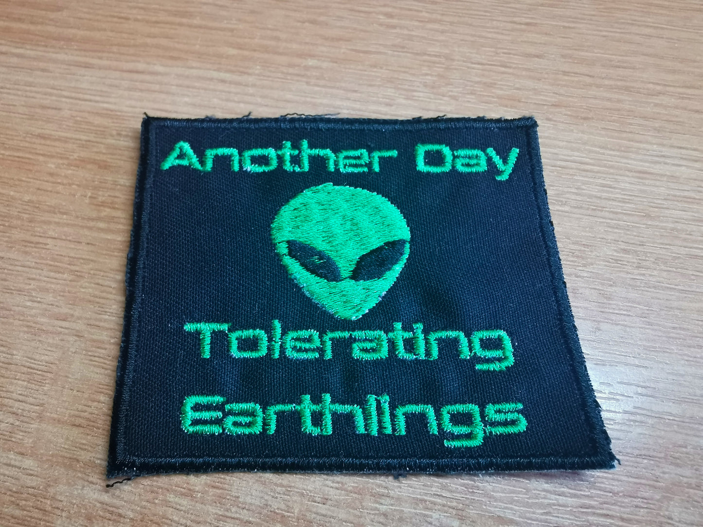 Neurodivergent Alien Embroidered Patch Earthlings Funny Sci Fi Fantasy Neurodiversity